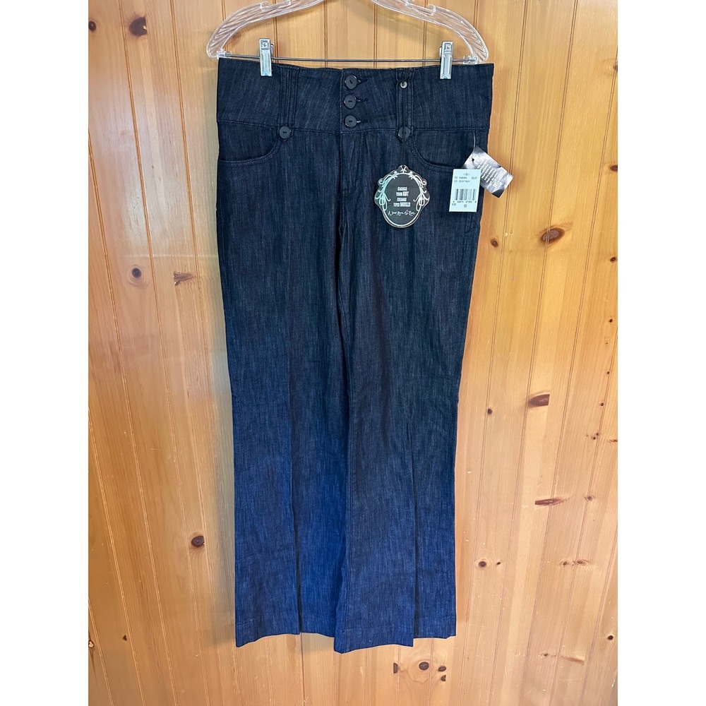 Kut from the Kloth Delight Wash Wide Leg Minimalist Denim Trouser Jeans 10 NWT